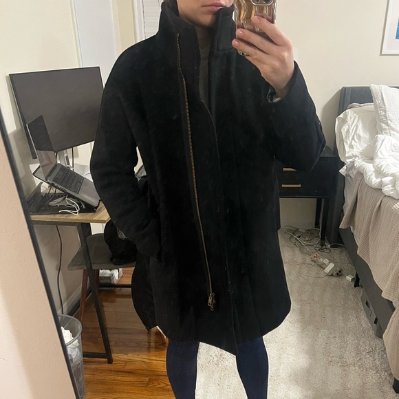 JCREW Black Cocoon Coat - Picture 2 of 7